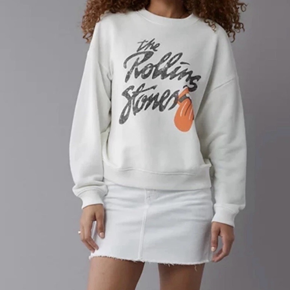 American Eagle Distressed Rolling Stones Sweatshirt XS